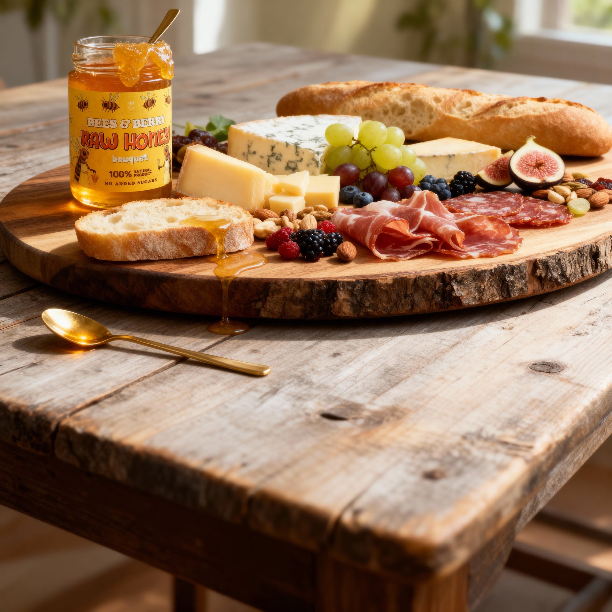 🧀🍯Bees & Berry Honey Charcuterie Board