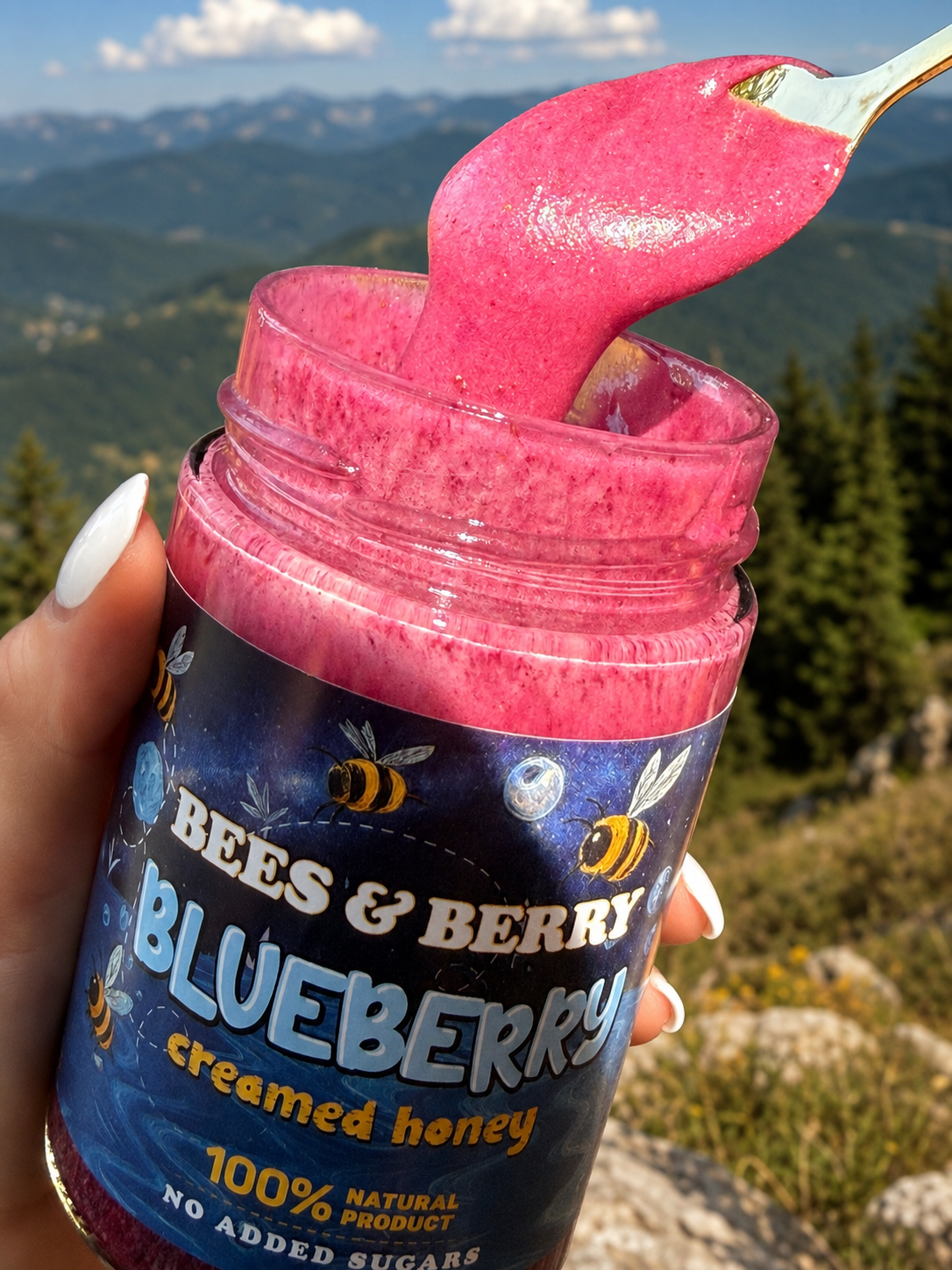 Blueberry Creamed Honey