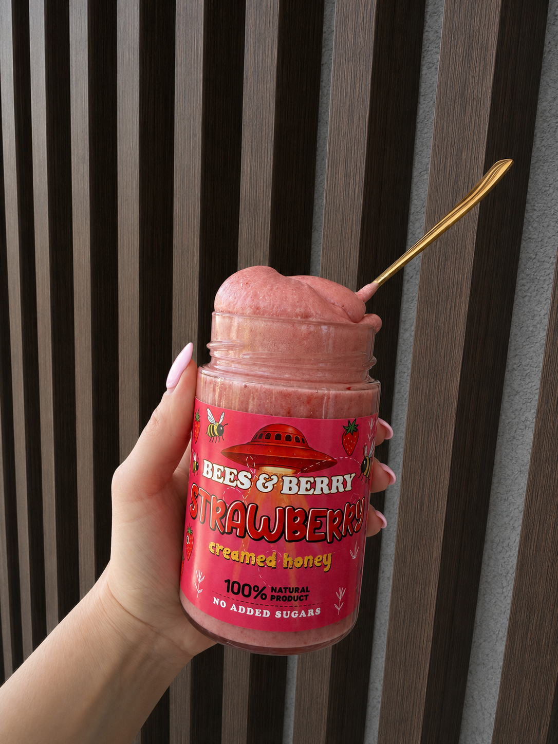 Strawberry Creamed Honey