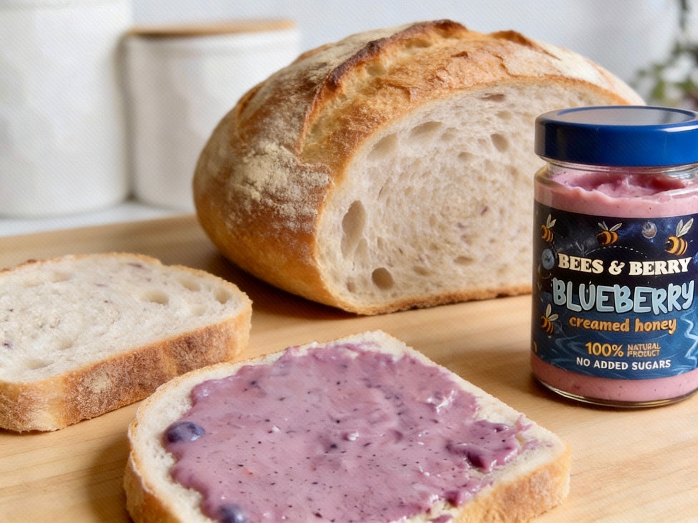 Blueberry Creamed Honey