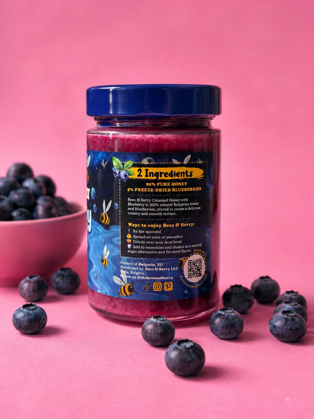 Blueberry Creamed Honey