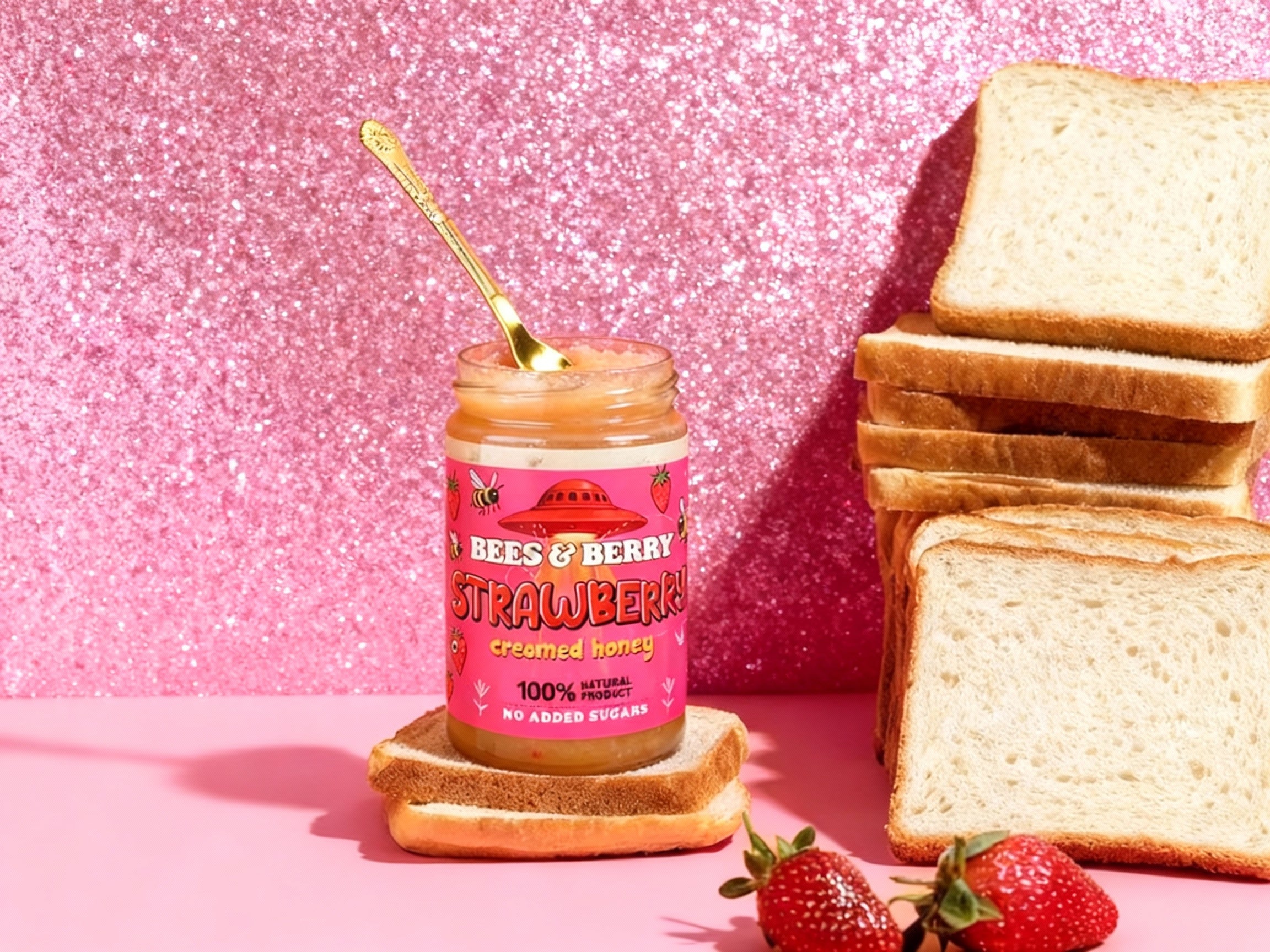 Strawberry Creamed Honey