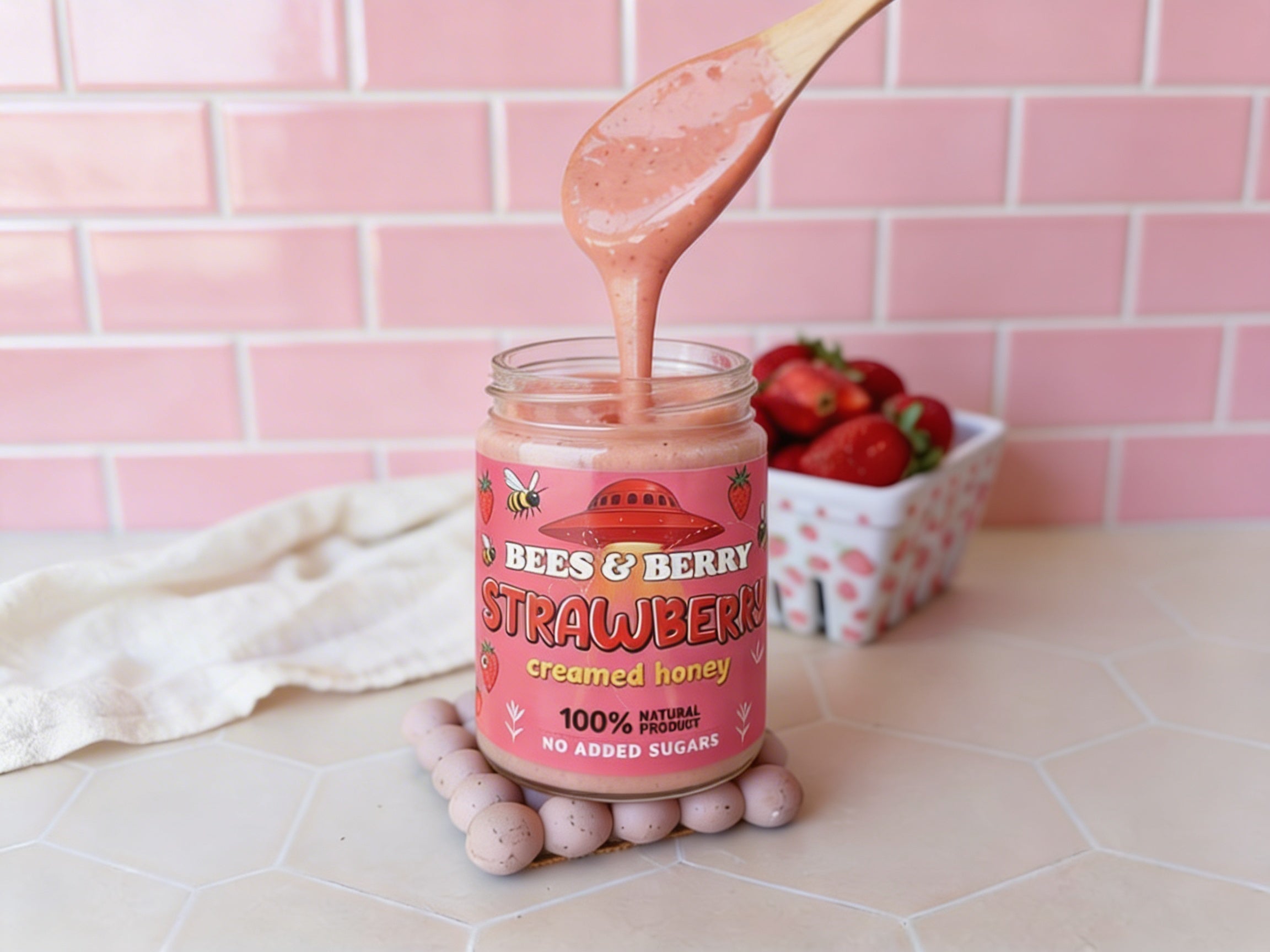 Strawberry Creamed Honey