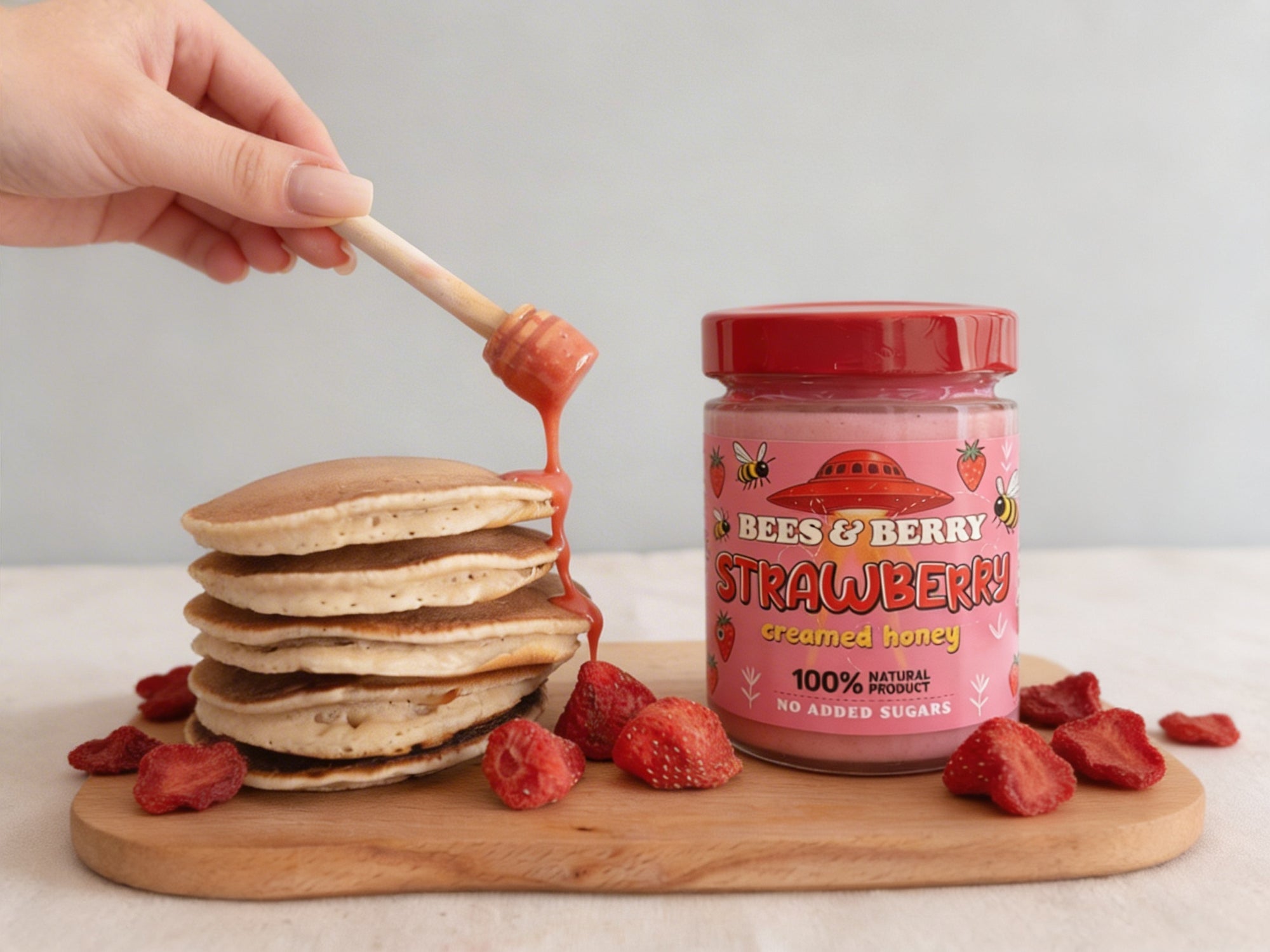 Strawberry Creamed Honey
