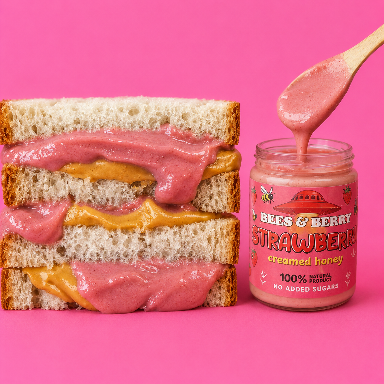 Strawberry Creamed Honey