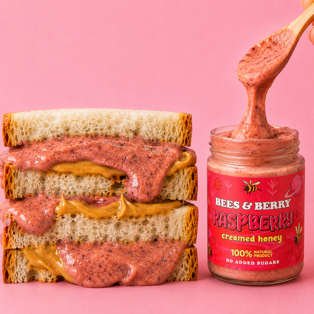 Raspberry Creamed Honey