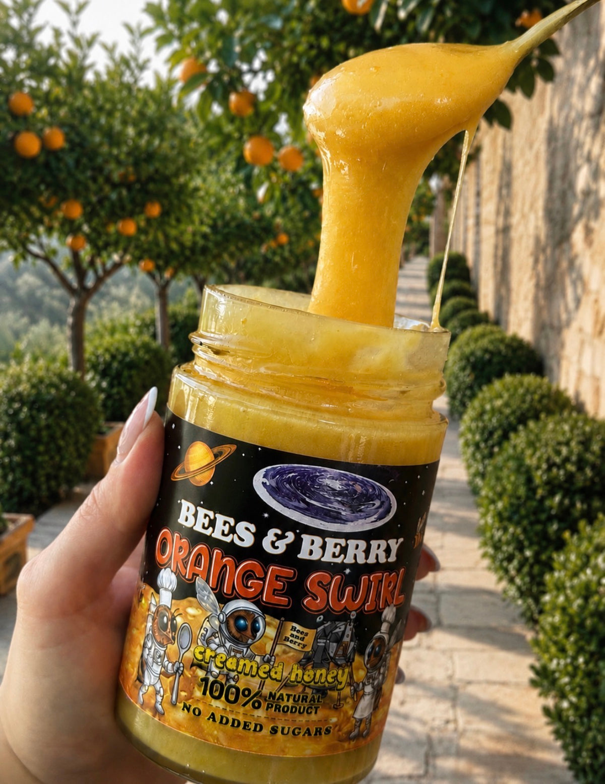 Orange Swirl Creamed Honey
