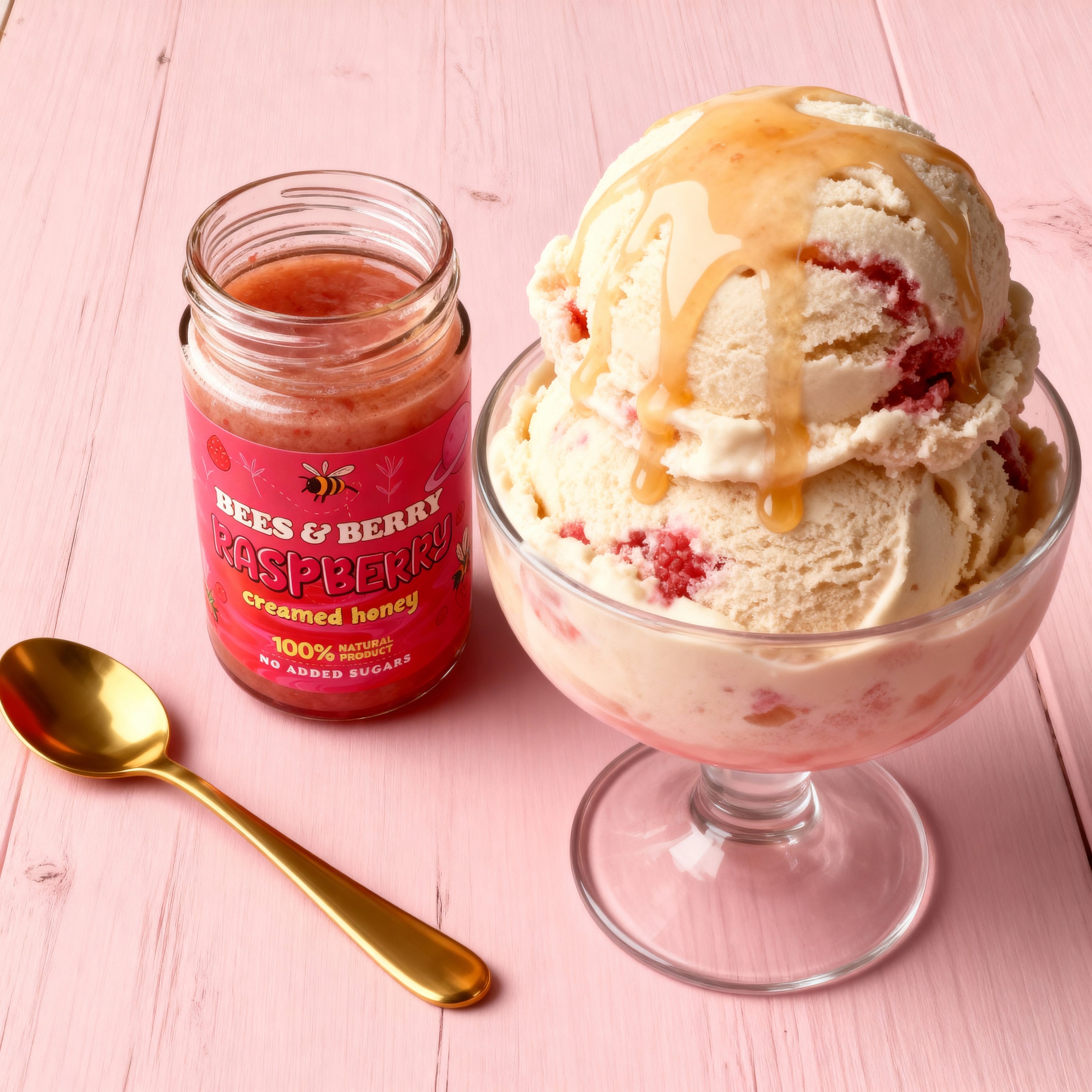Raspberry Creamed Honey