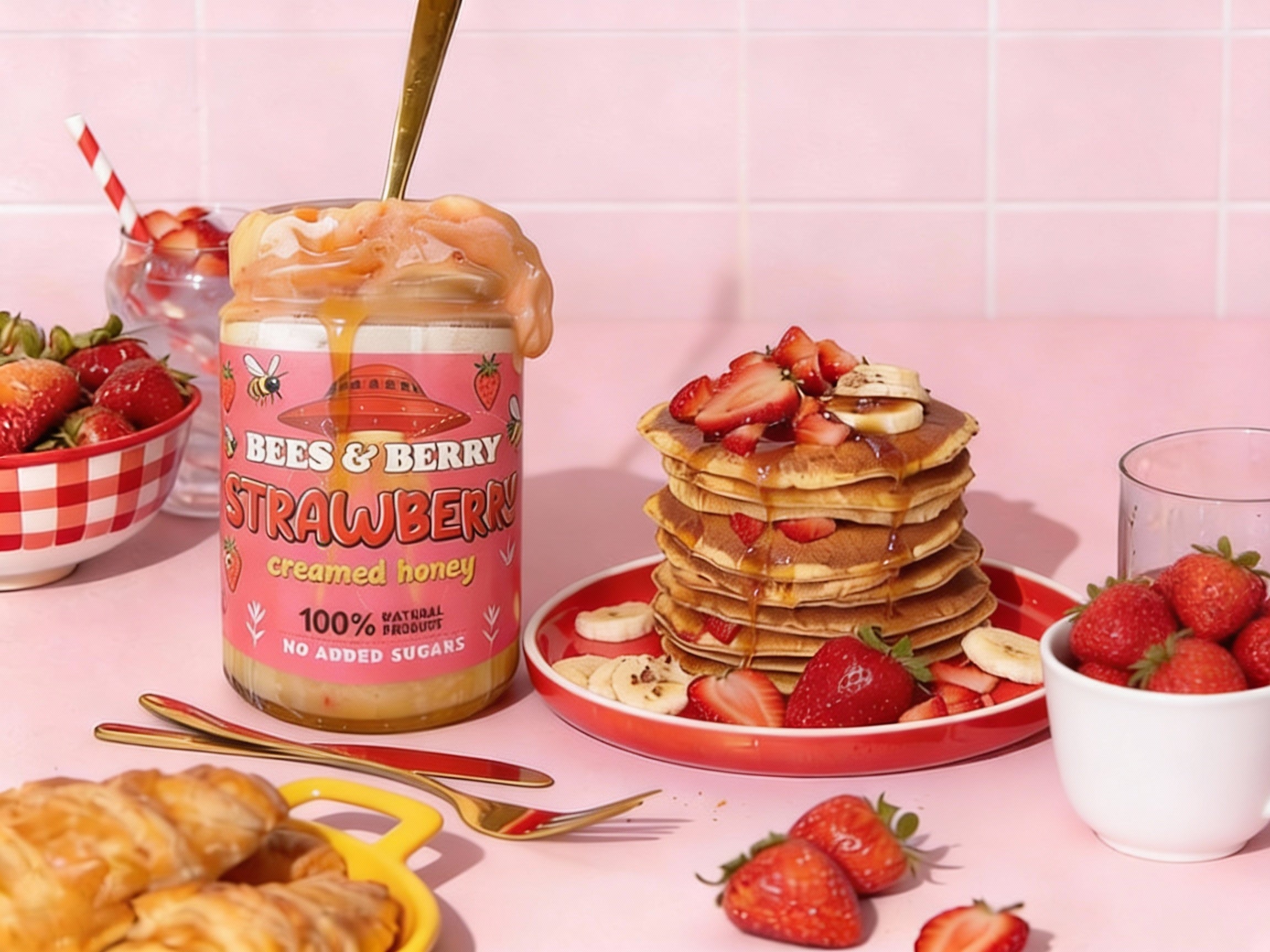 Strawberry Creamed Honey