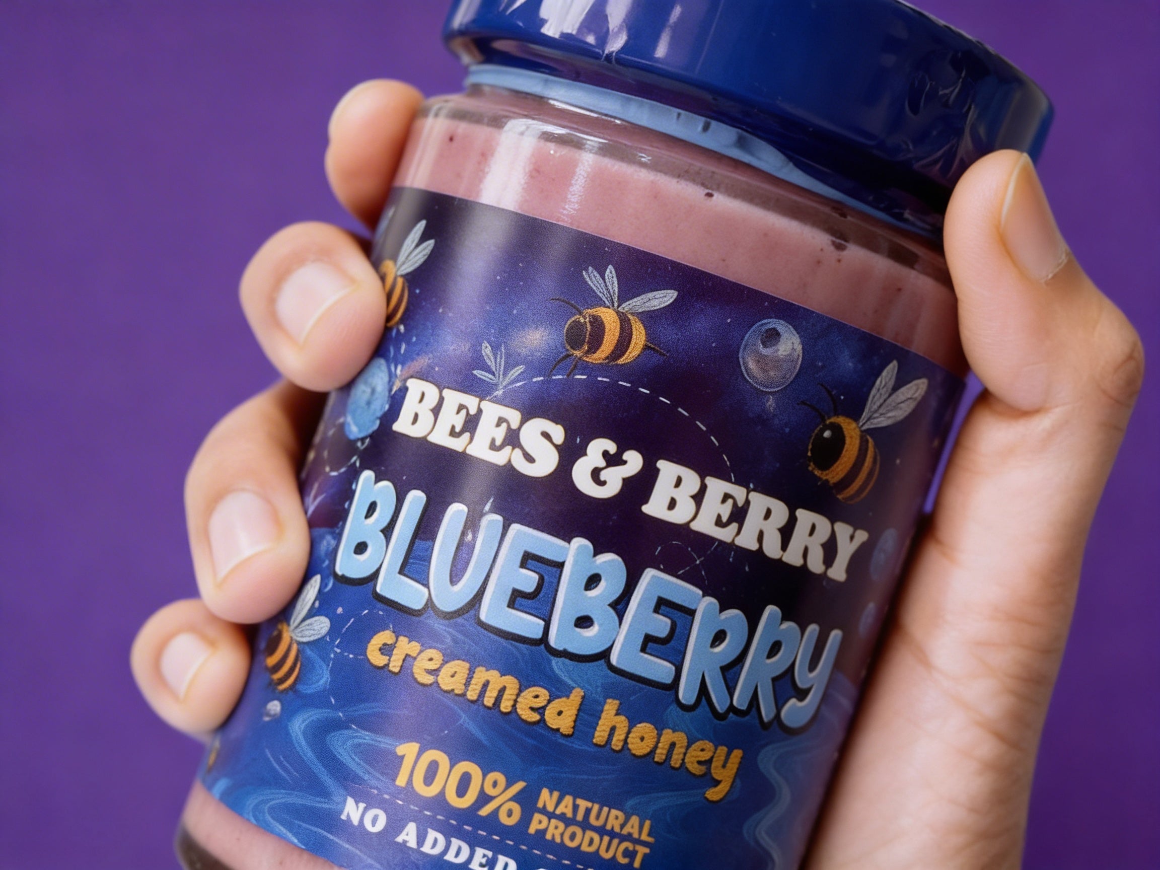 Blueberry Creamed Honey