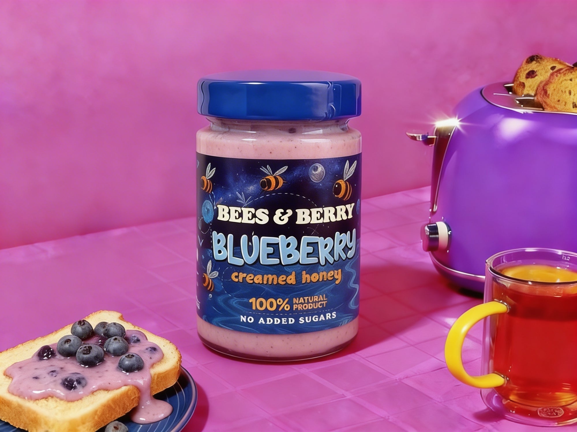 Blueberry Creamed Honey