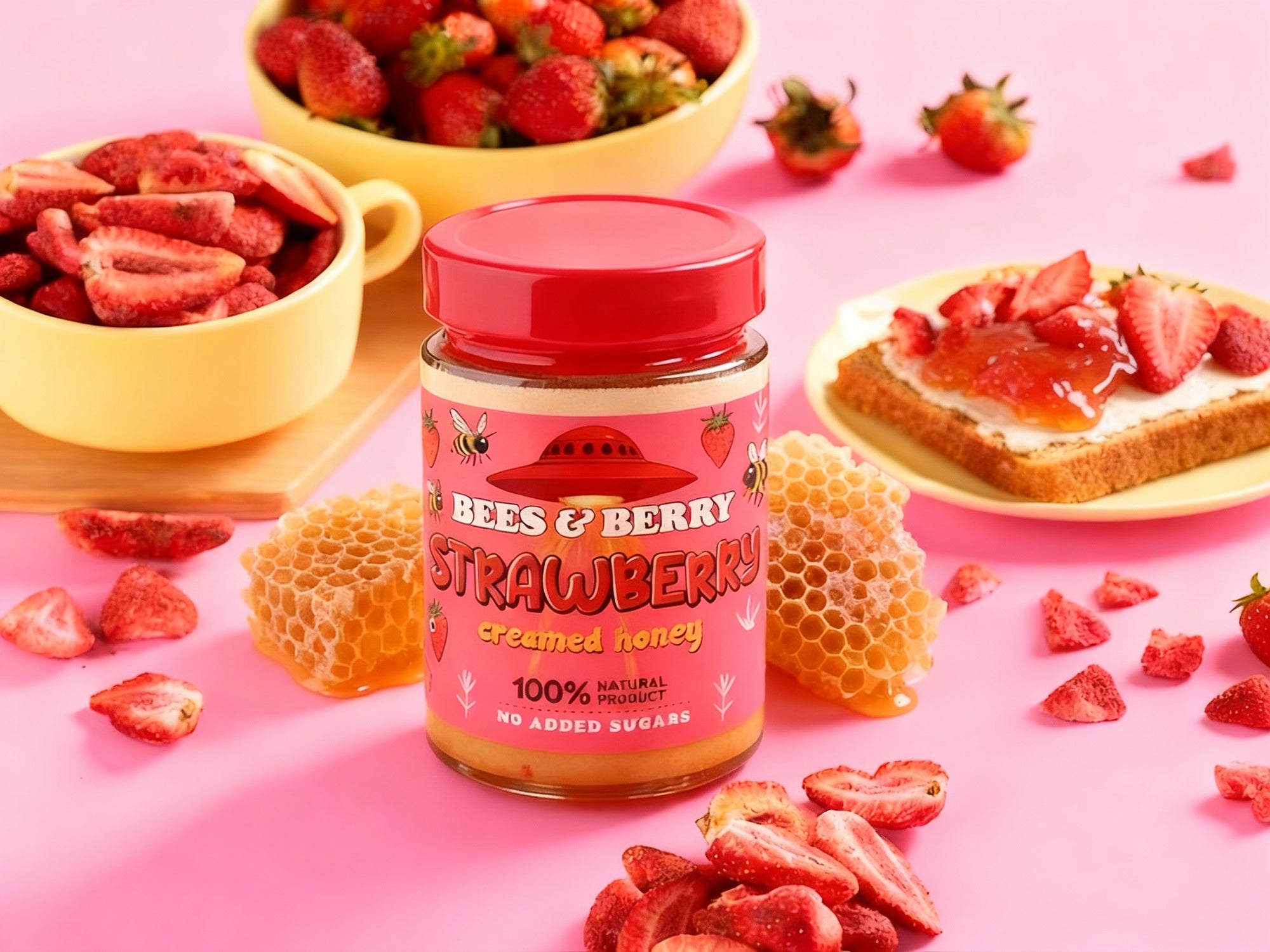 Strawberry Creamed Honey
