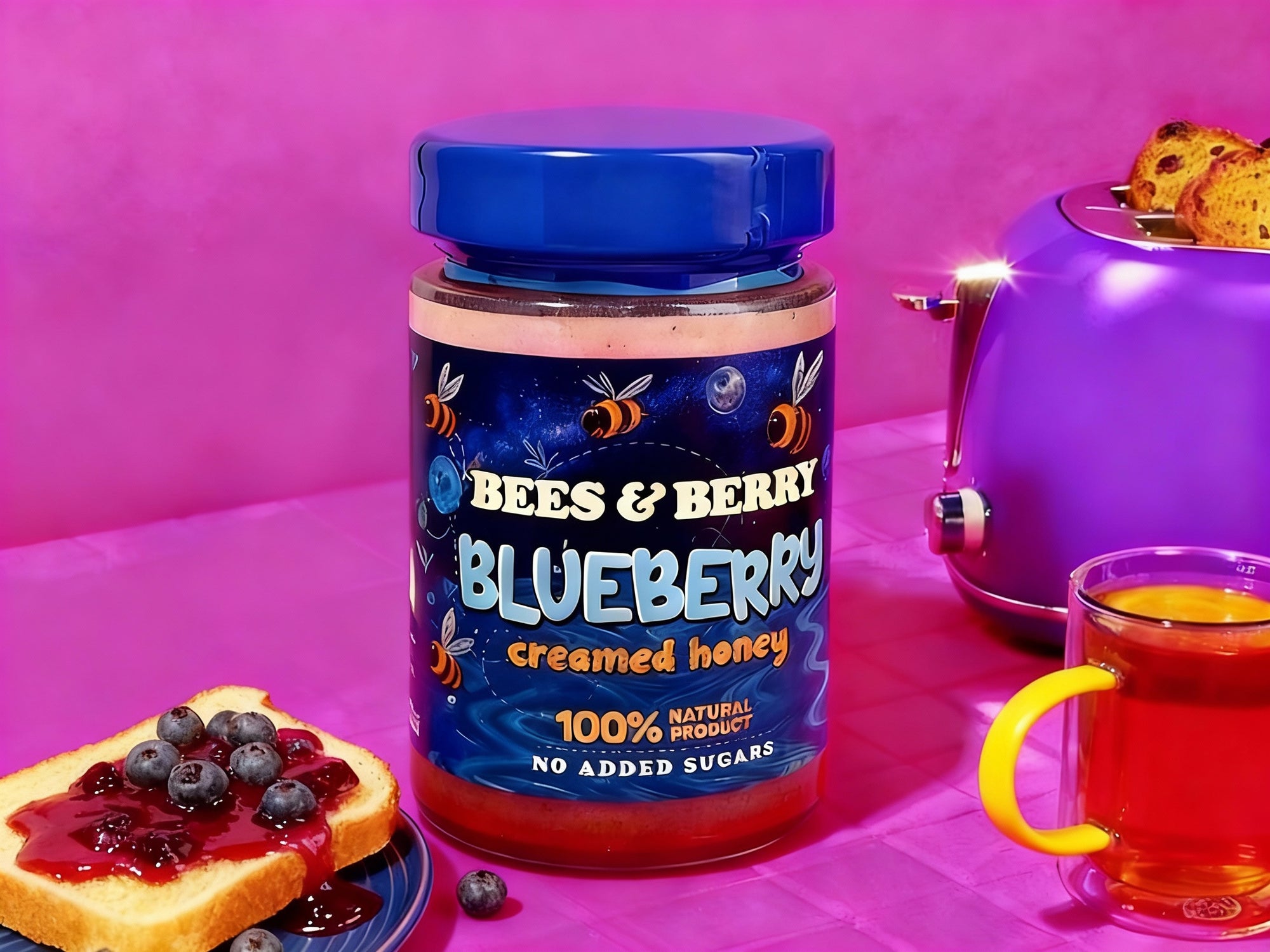 Blueberry Creamed Honey