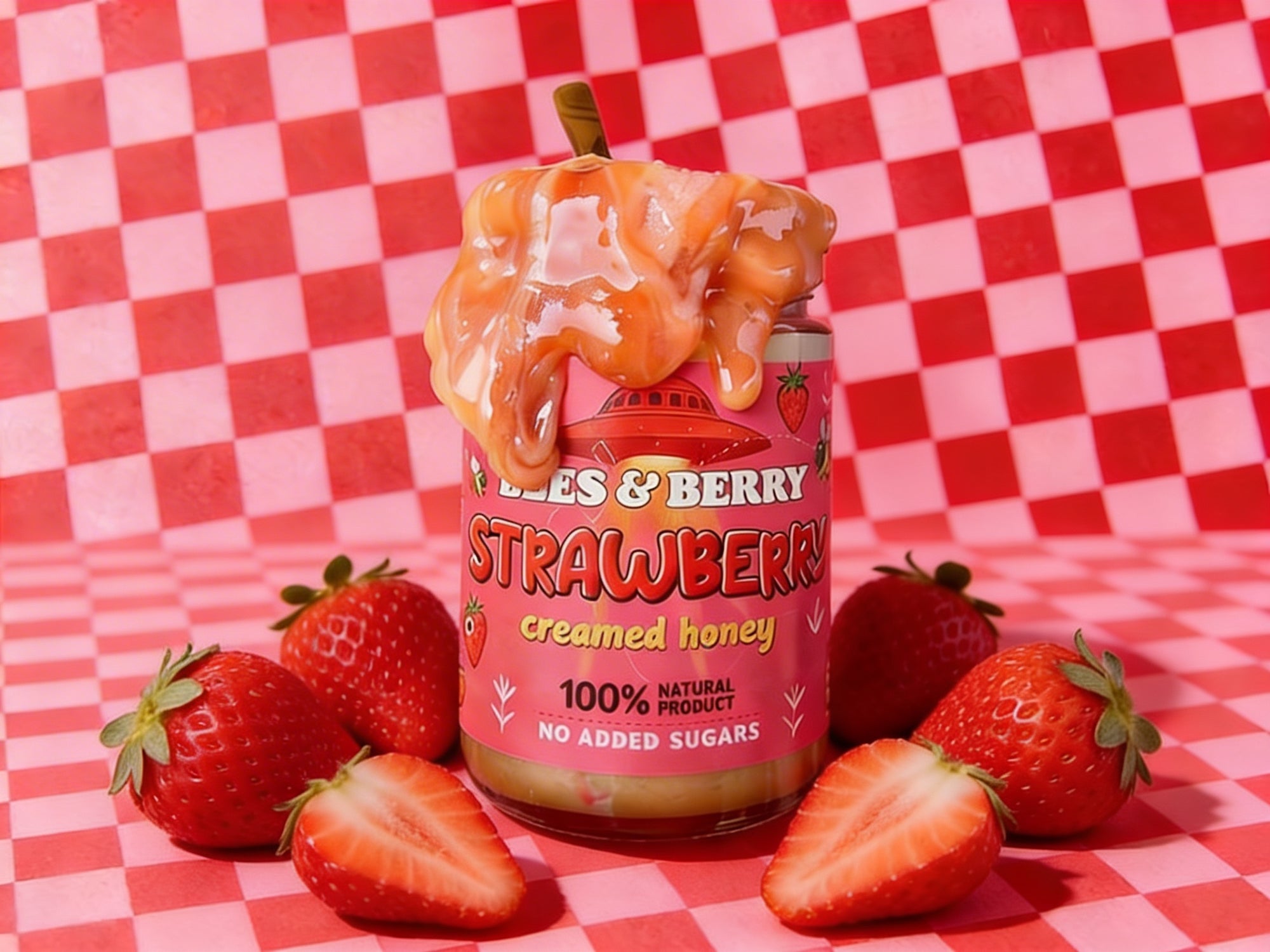 Strawberry Creamed Honey