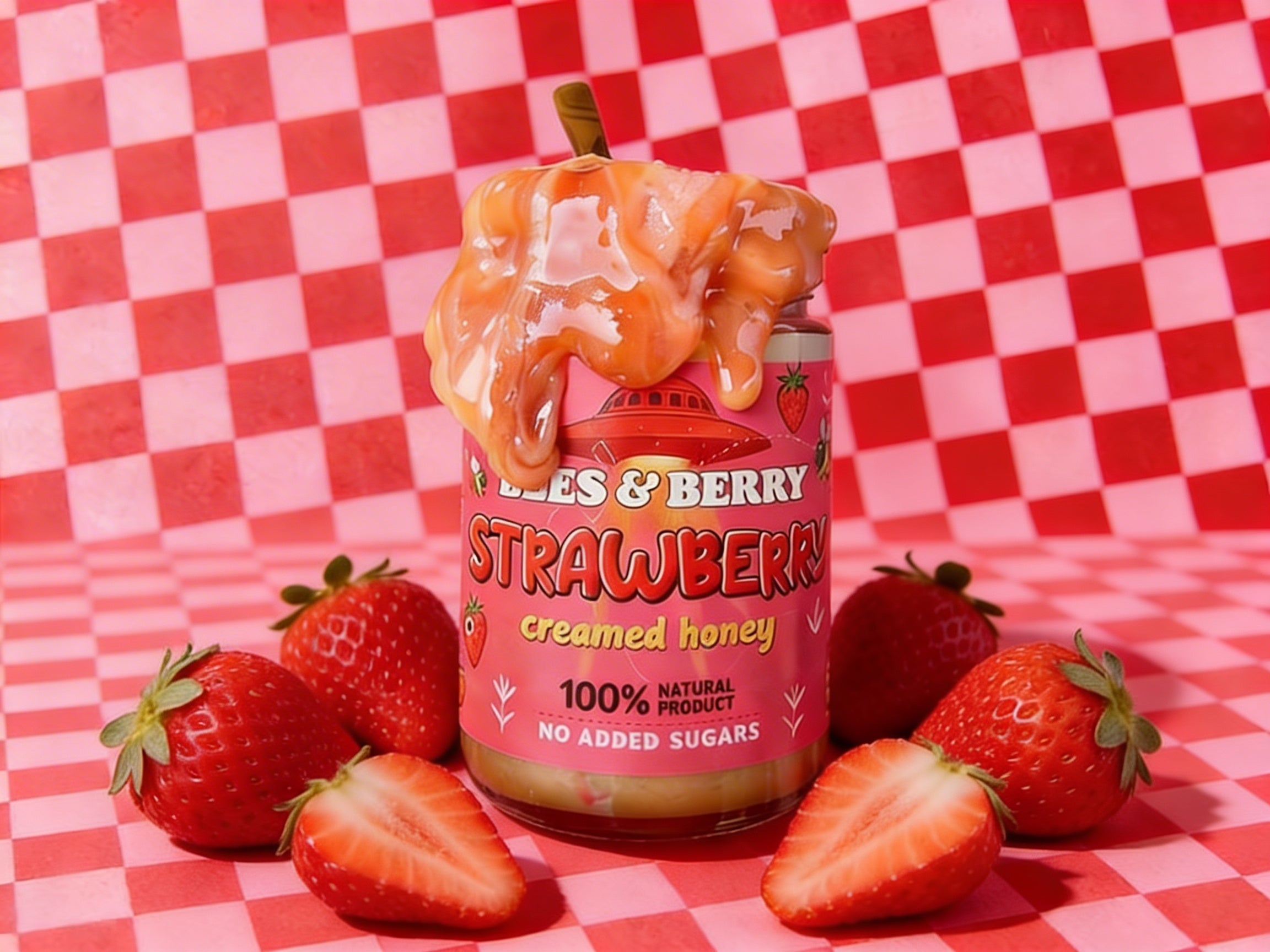 Strawberry Creamed Honey